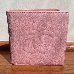Chanel Pink Caviar Leather Bi-fold Wallet